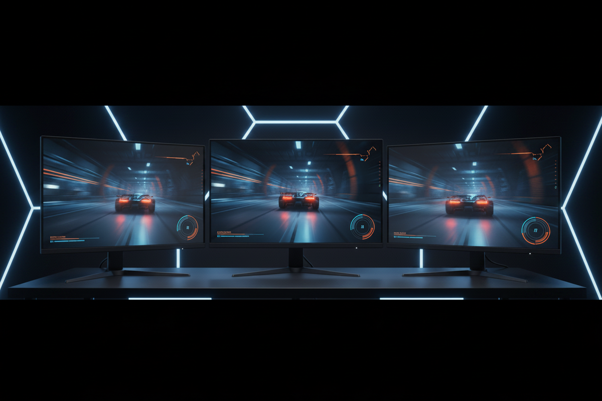 Comparison of three gaming monitors with different refresh rates