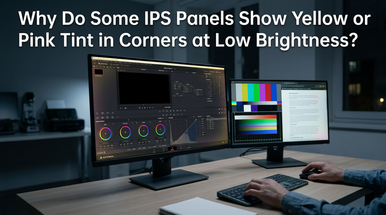 Why Do Some IPS Panels Show Yellow or Pink Tint in Corners at Low Brightness?