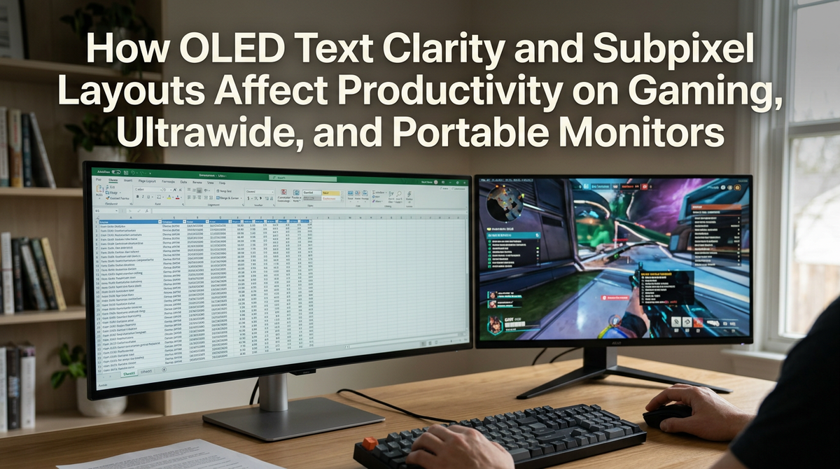 How OLED Text Clarity and Subpixel Layouts Affect Productivity on Gaming, Ultrawide, and Portable Monitors