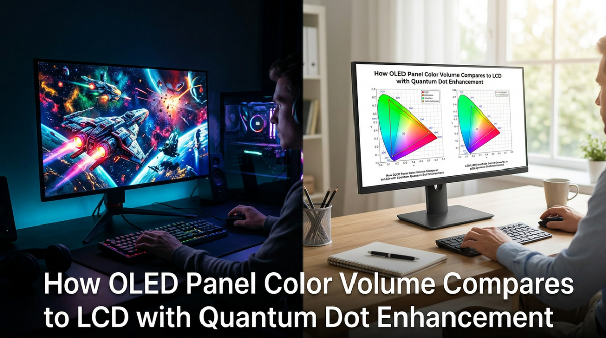 How OLED Panel Color Volume Compares to LCD with Quantum Dot Enhancement