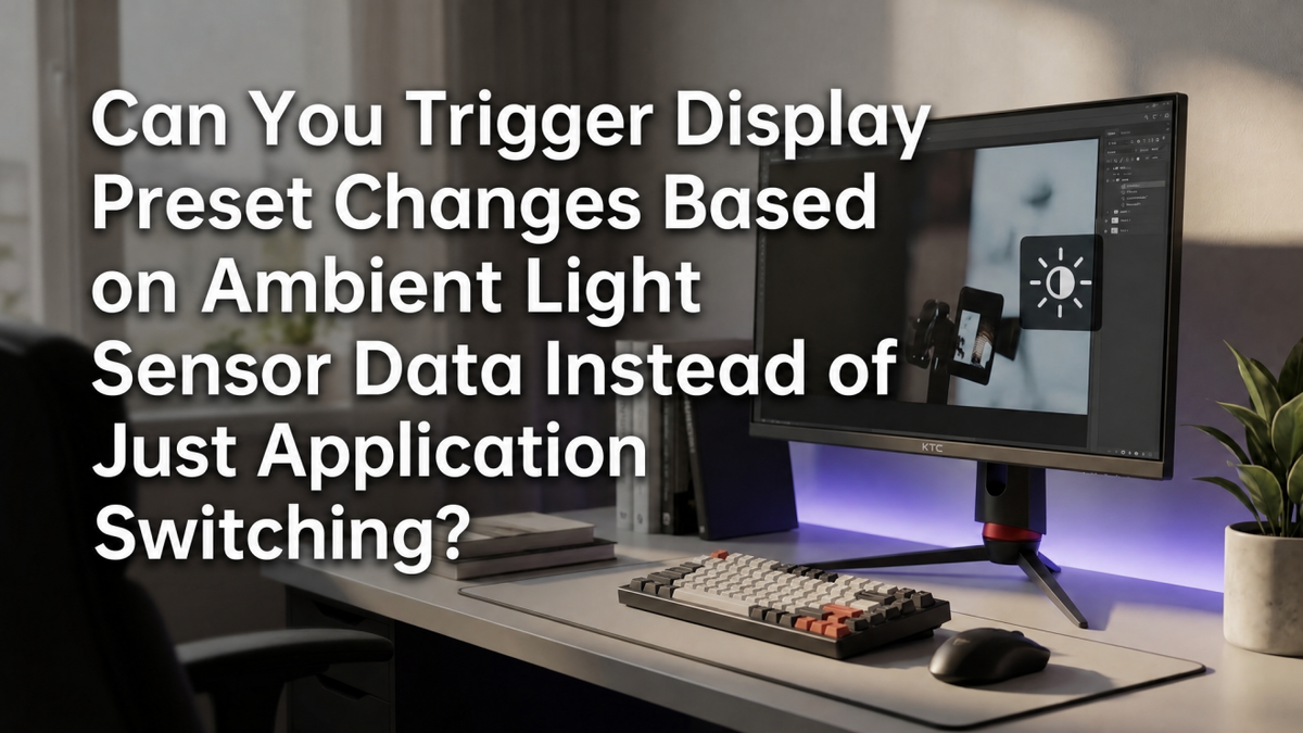 Can You Trigger Display Preset Changes Based on Ambient Light Sensor Data Instead of Just Application Switching?