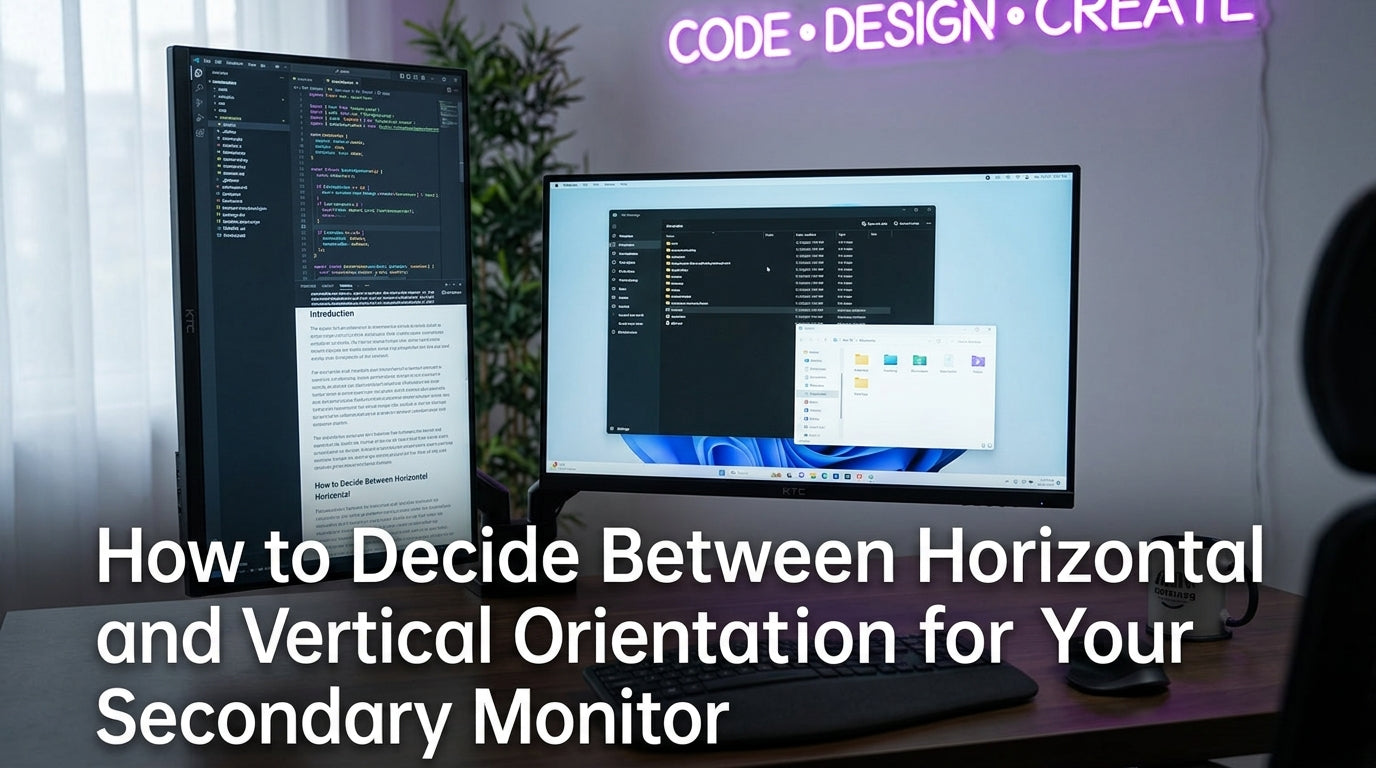How to Decide Between Horizontal and Vertical Orientation for Your Secondary Monitor