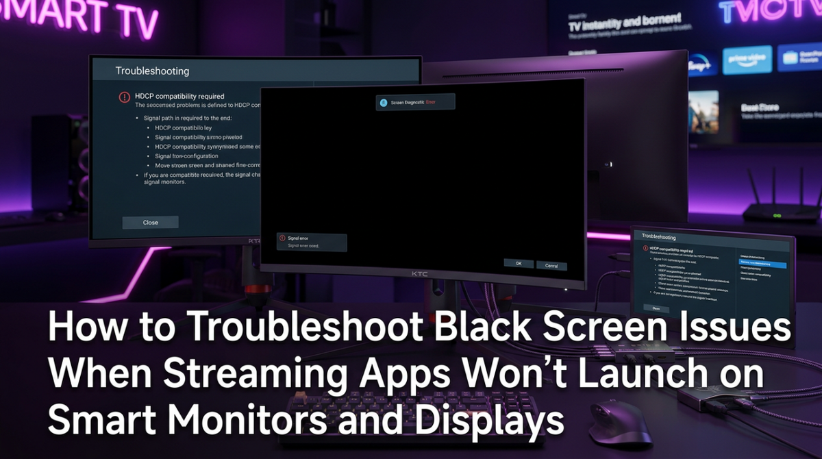 How to Troubleshoot Black Screen Issues When Streaming Apps Won’t Launch on Smart Monitors and Displays