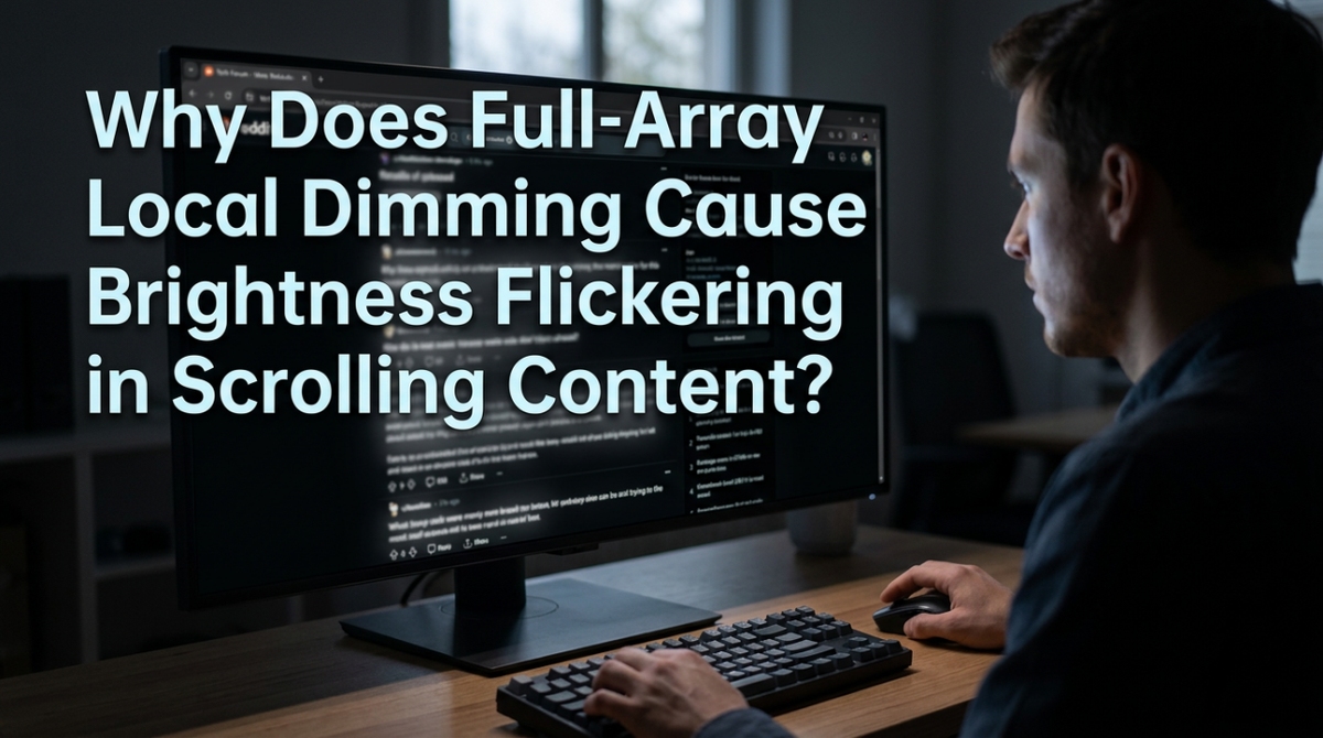 Why Does Full-Array Local Dimming Cause Brightness Flickering in Scrolling Content?