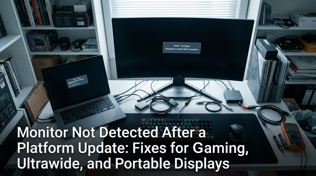 Monitor Not Detected After a Platform Update: Fixes for Gaming, Ultrawide, and Portable Displays