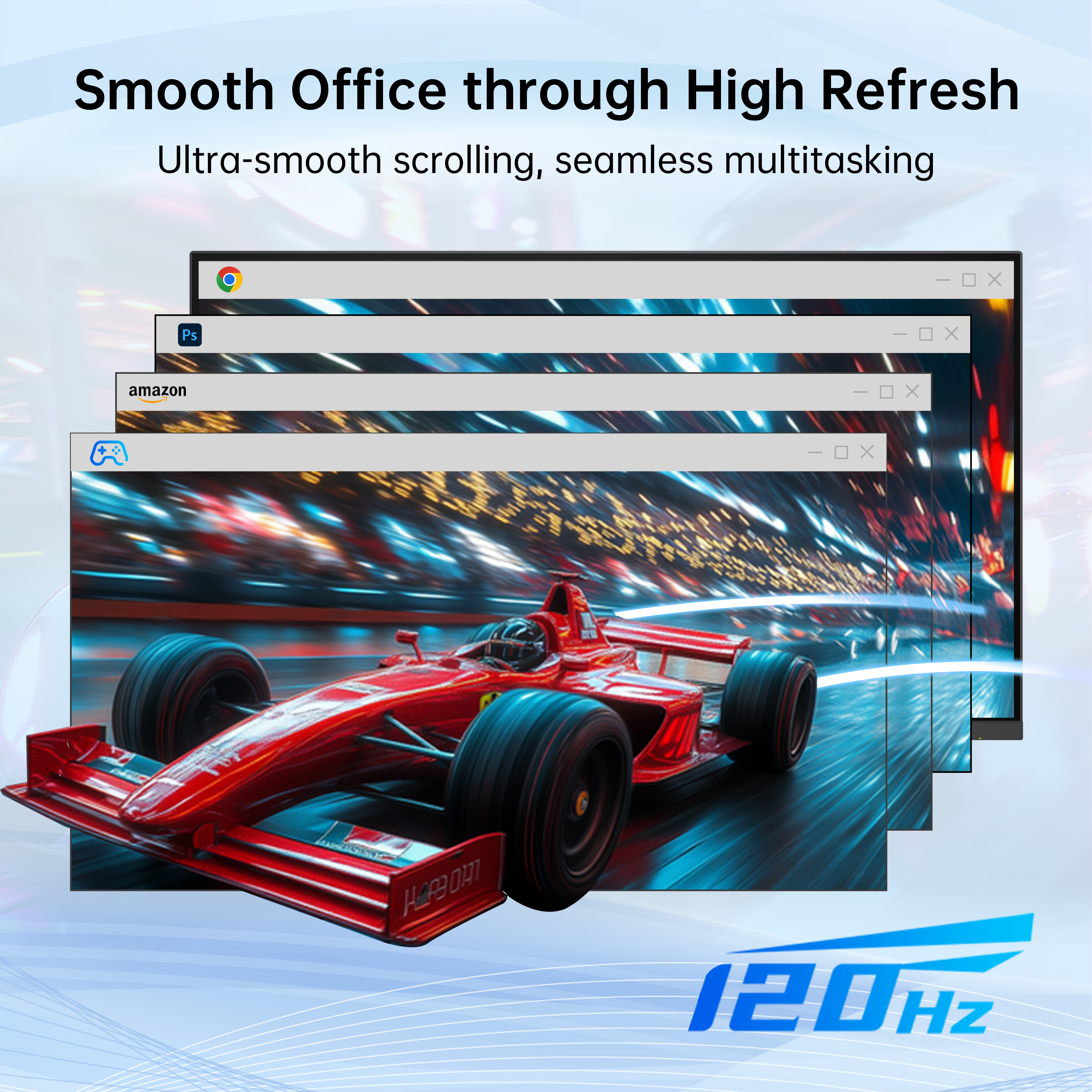 KTC 32-inch 2K IPS monitor with thin bezels and slim black stand for home office