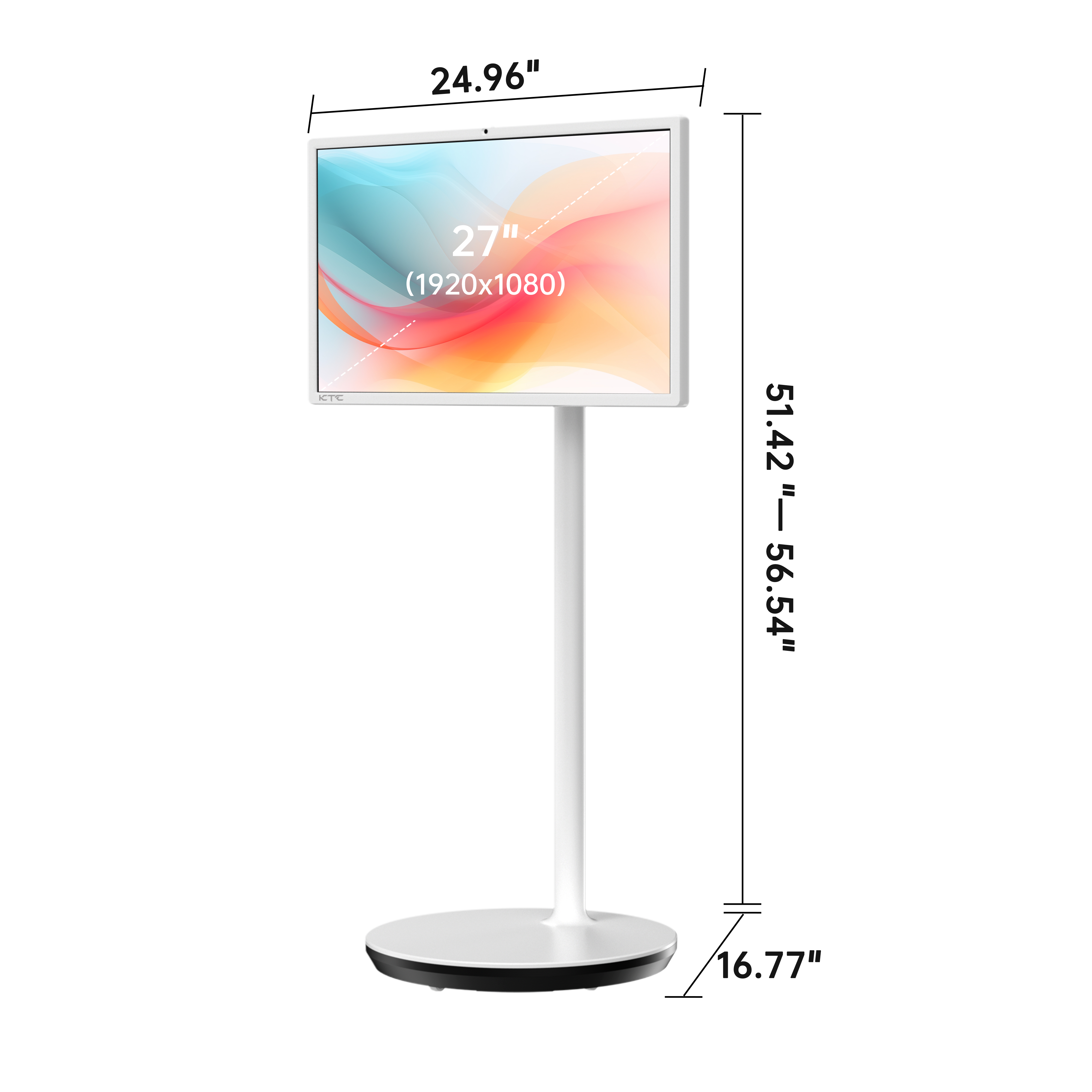 KTC MEGAPAD 27-inch FHD touch monitor with Android 14, 8MP camera and battery