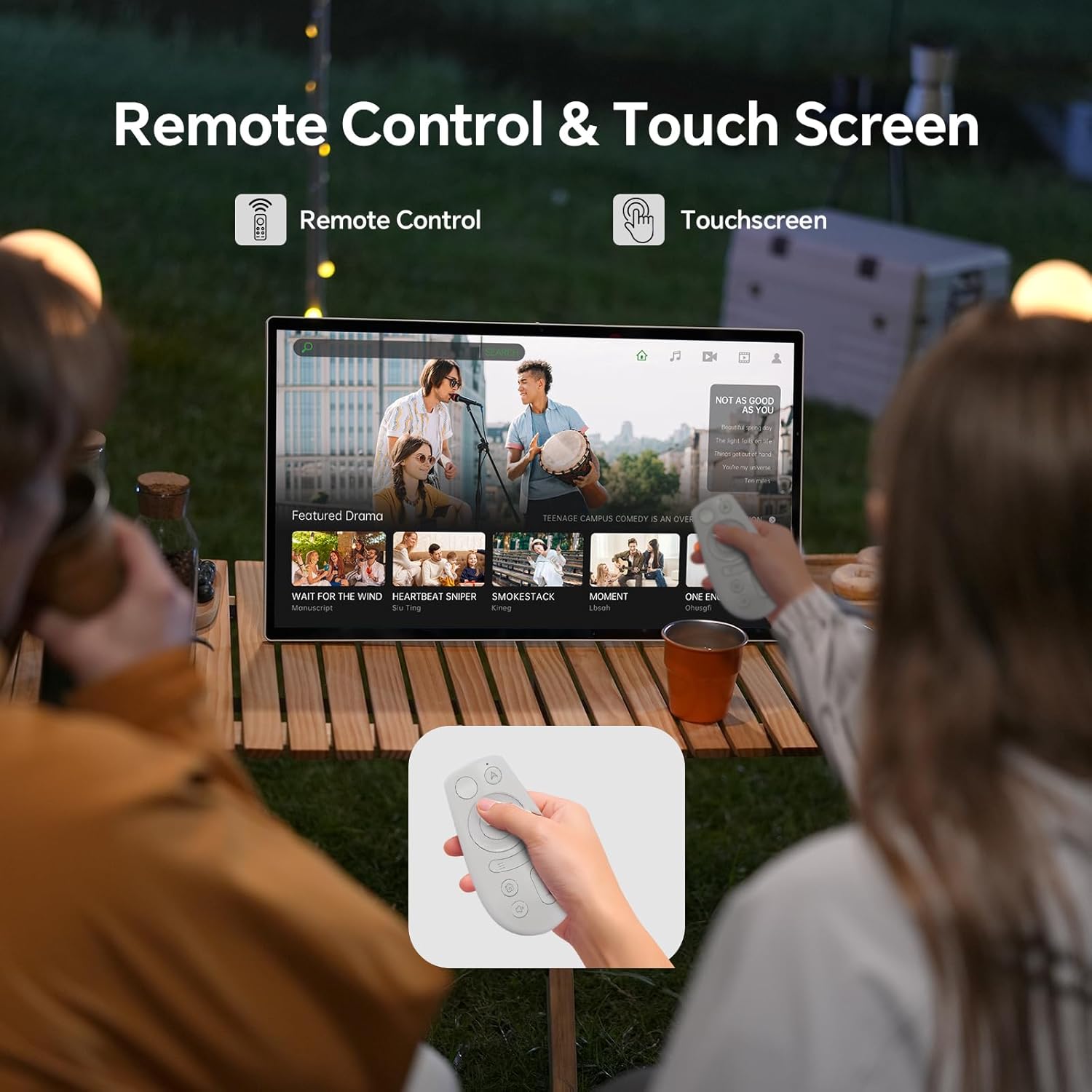 KTC MEGAPAD remote control for 25-inch portable touch monitor with navigation buttons