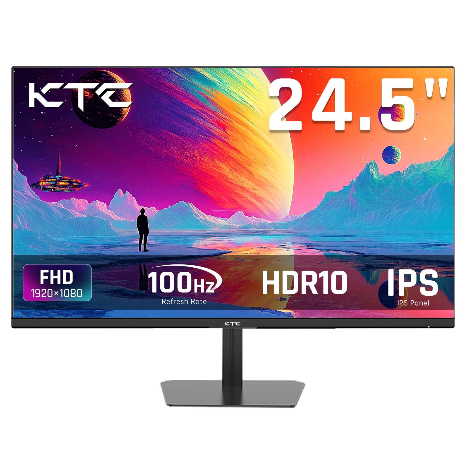 KTC 24.5-inch FHD IPS monitor with 100Hz refresh rate and slim bezels