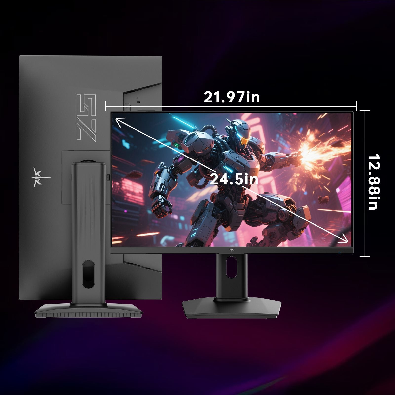 KTC vertical gaming monitor in black, FHD 300Hz/320Hz OC, 1ms Fast IPS, HDR10
