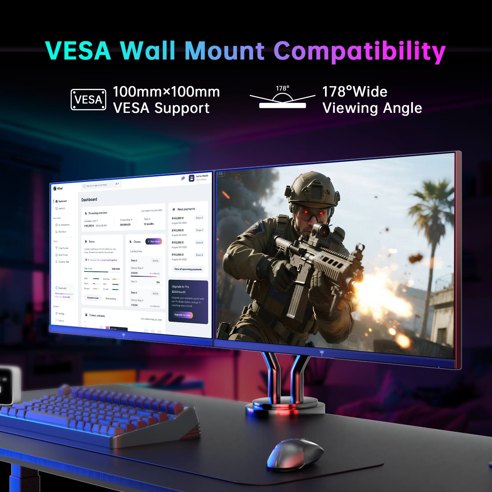 KTC 25-inch vertical gaming monitor with FHD 300Hz display
