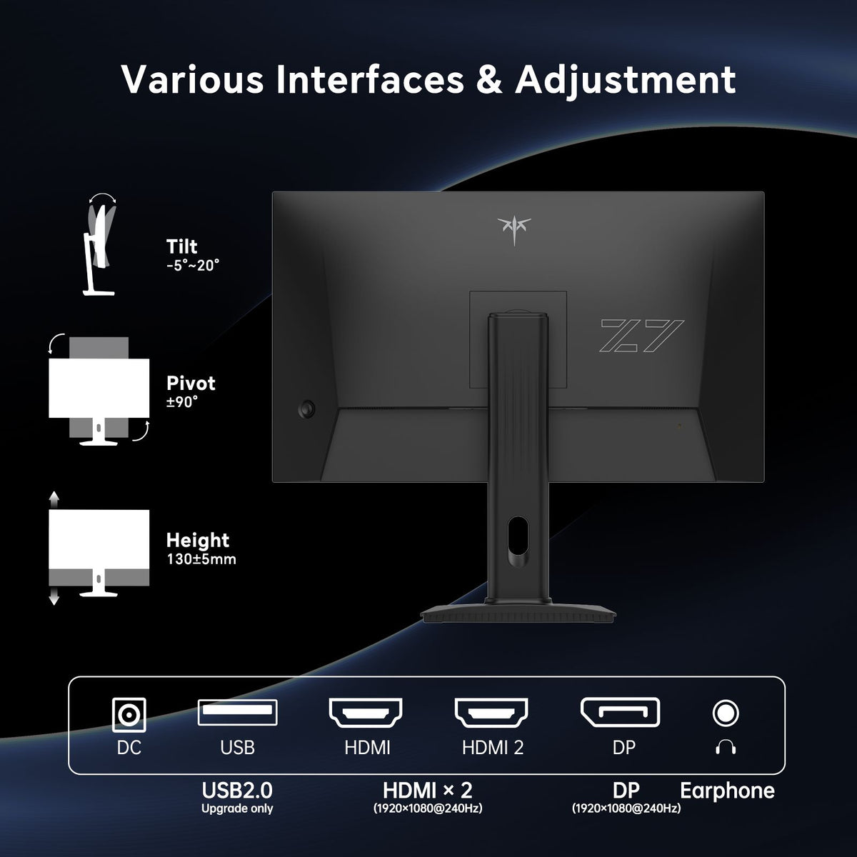 KTC 27" FHD 240Hz Fast IPS Gaming Monitor | H27F7