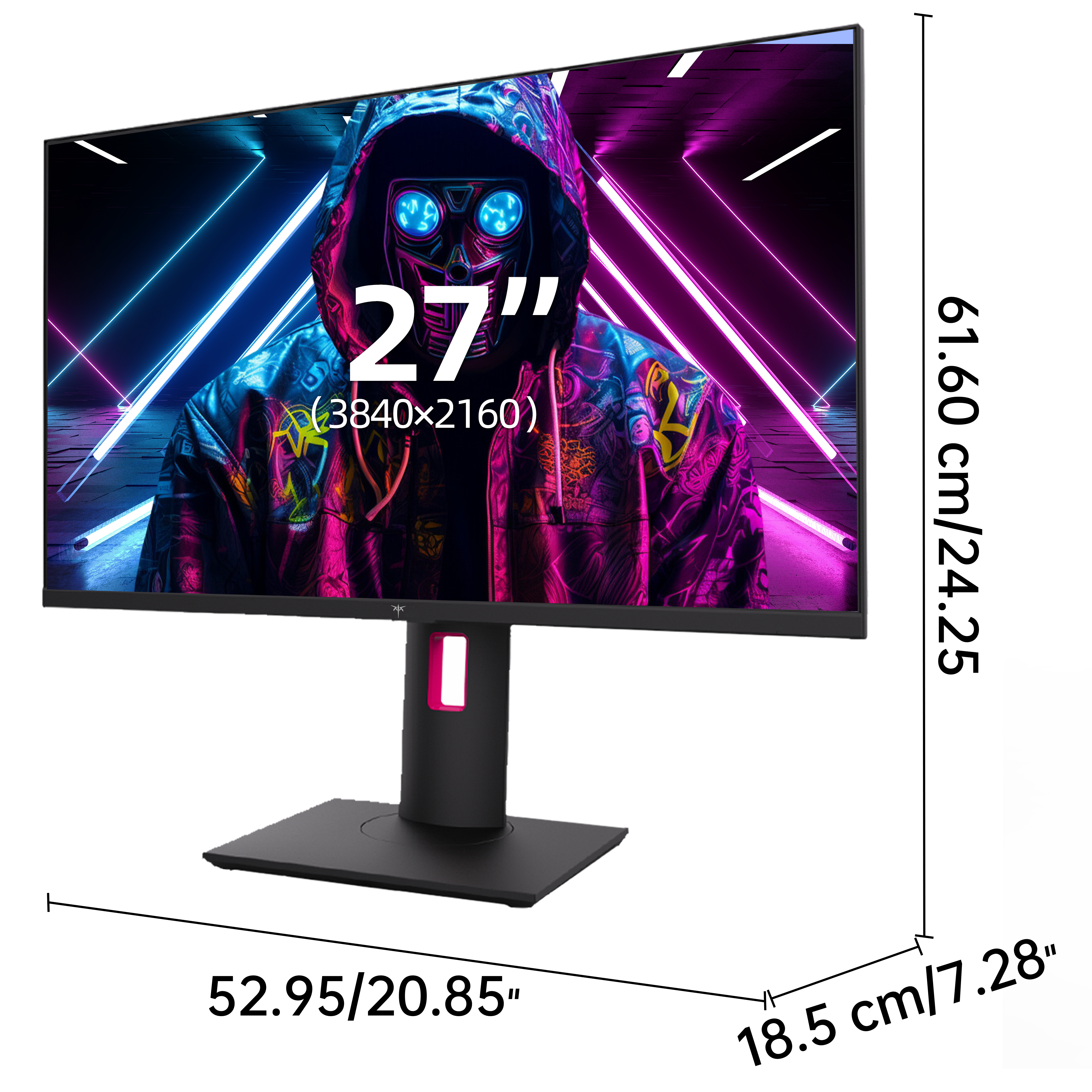 KTC 27-inch 4K 160Hz gaming monitor with Fast IPS, HDR400, and FreeSync Premium on stand