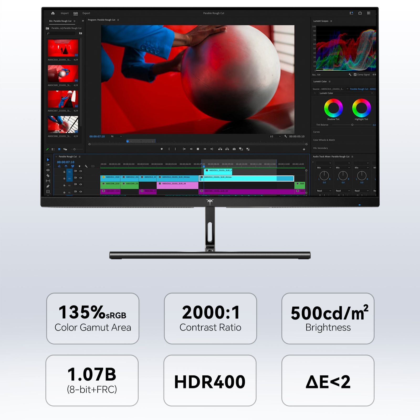 KTC 27-inch 5K monitor with slim bezels, aluminum stand, and vivid display