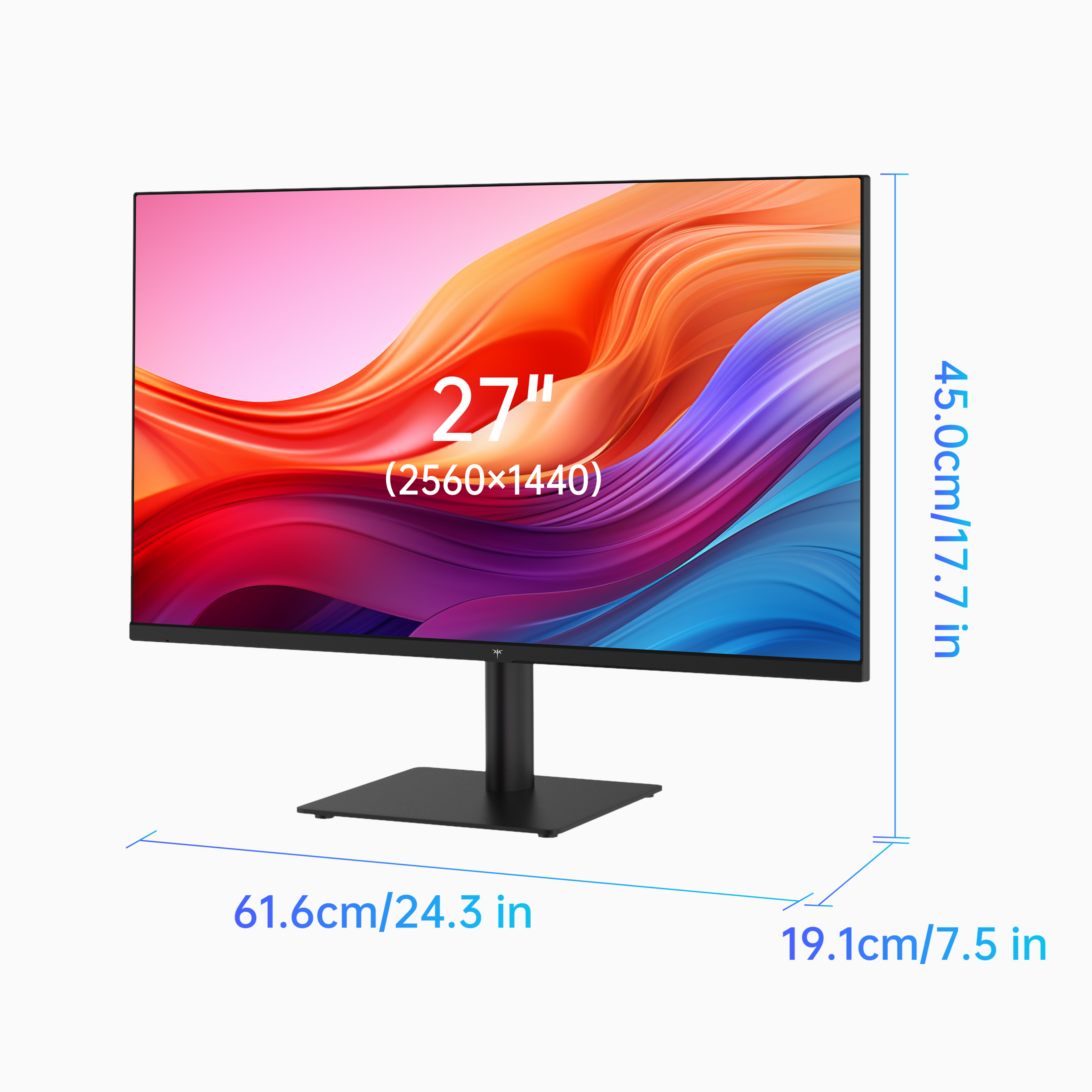 KTC 27-inch 2K IPS 100Hz home office monitor with slim black stand