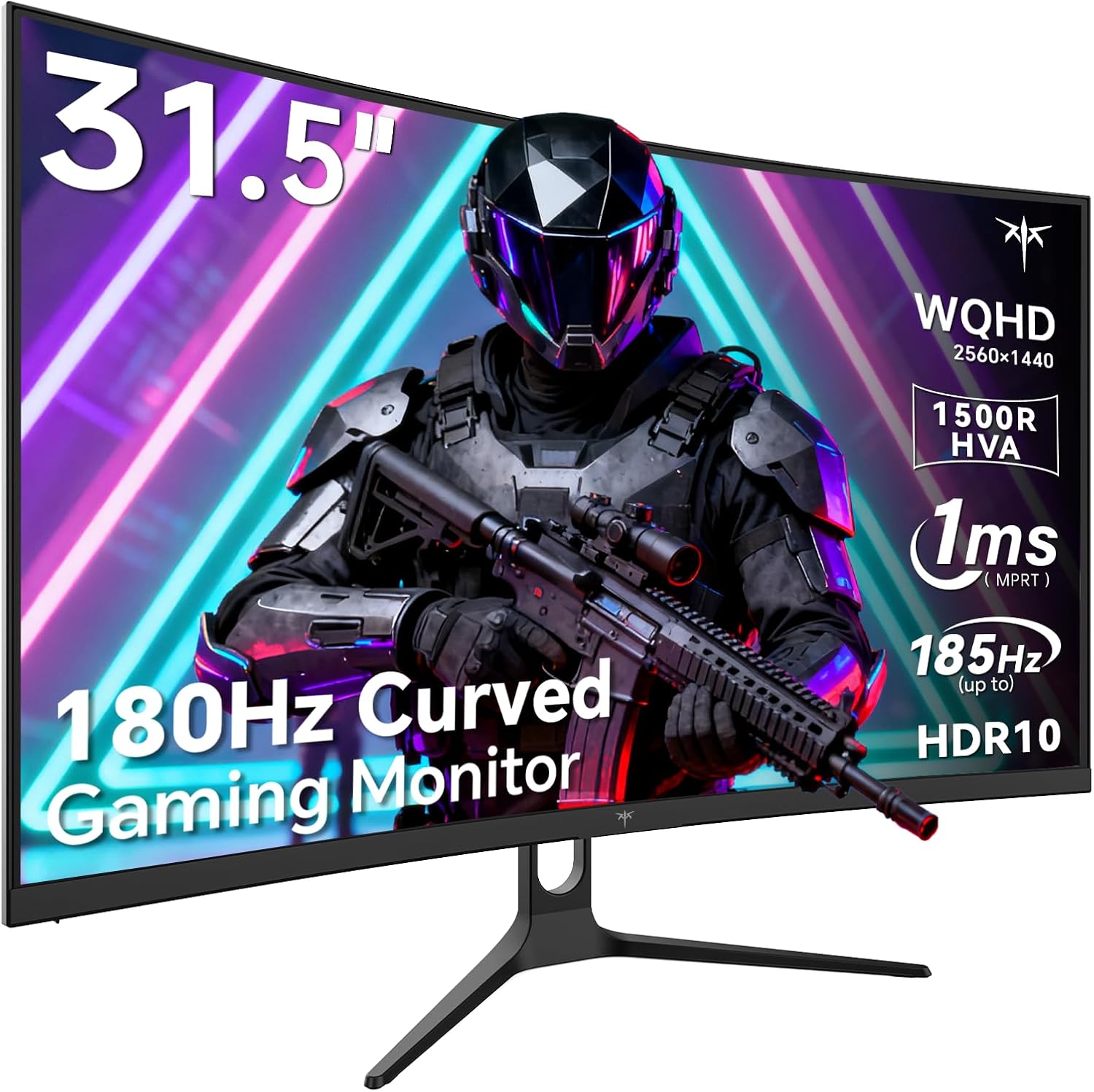 32-inch curved 2K gaming monitor with 1500R screen and platinum silver design