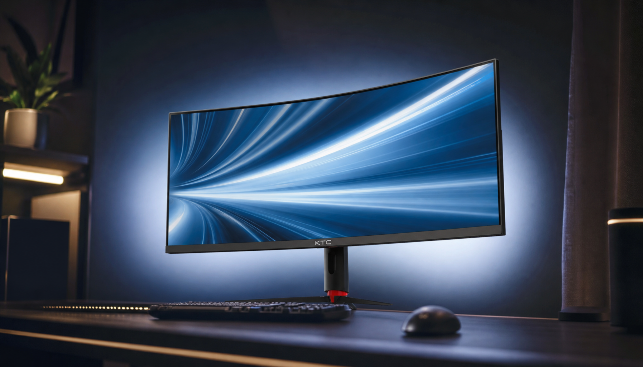 480Hz gaming monitor on a dark desk showing high-speed motion display, representing longevity and reliability concerns