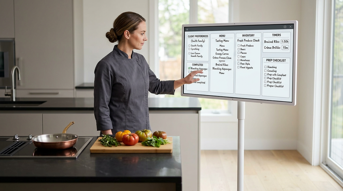 MegPad Rolling Display for Mobile Personal Chefs
