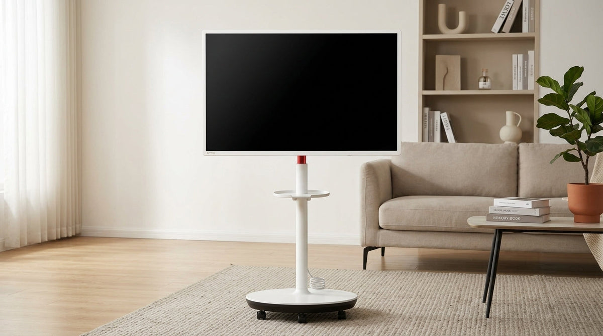 Rolling smart display troubleshooting in a modern home room