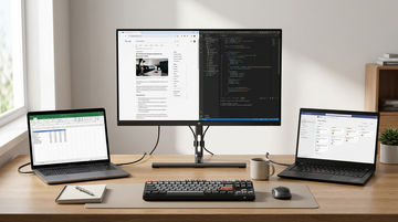 Single-Cable KTC Monitor for MacBook and Windows Hybrid Desks