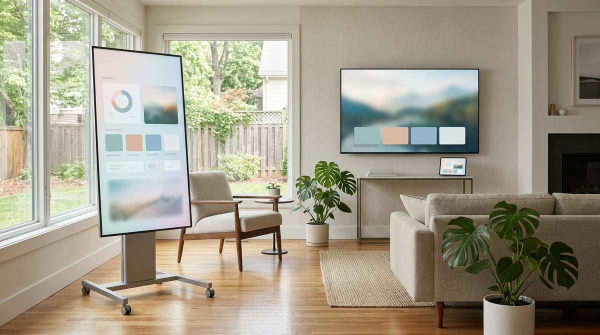 Rolling Smart Display vs Wall TV or Tablet cover