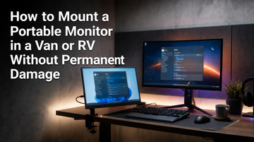 How to Mount a Portable Monitor in a Van or RV Without Permanent Damage
