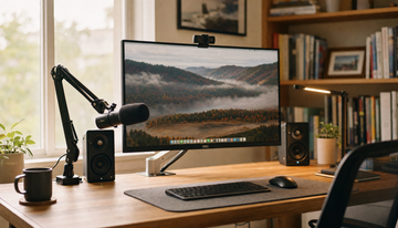 What Are the Acoustic Considerations for Monitor Placement Near Video Conference Microphones?