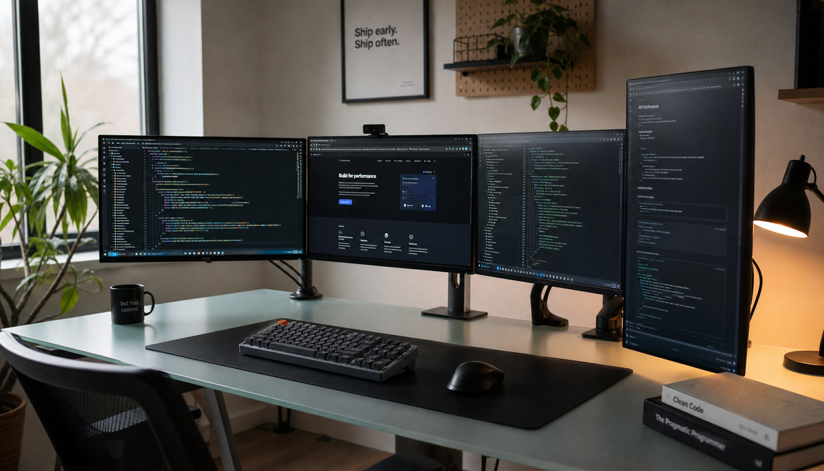 Best Four-Monitor Layout for Coding & Development