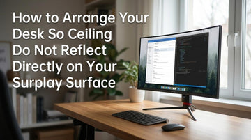 How to Arrange Your Desk So Ceiling Lights Do Not Reflect Directly on Your Display Surface