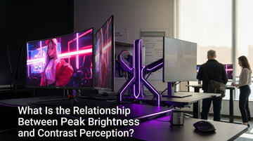 What Is the Relationship Between Peak Brightness and Contrast Perception?