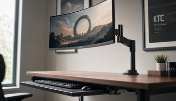 How to Install a Monitor Arm When Your Desk Has a Keyboard Tray Underneath