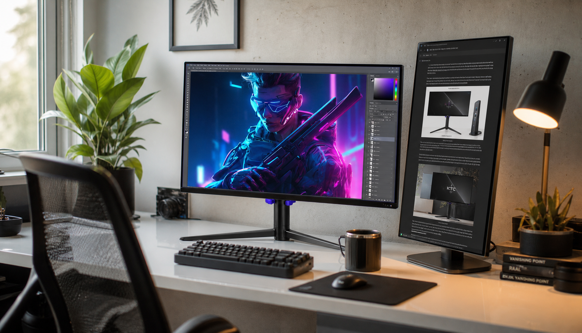 Portrait & Landscape Monitor Setup for Design & Reading