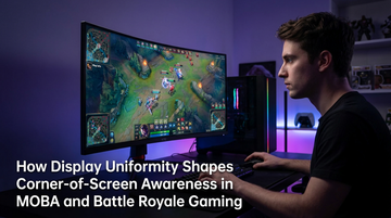 How Display Uniformity Shapes Corner-of-Screen Awareness in MOBA and Battle Royale Gaming