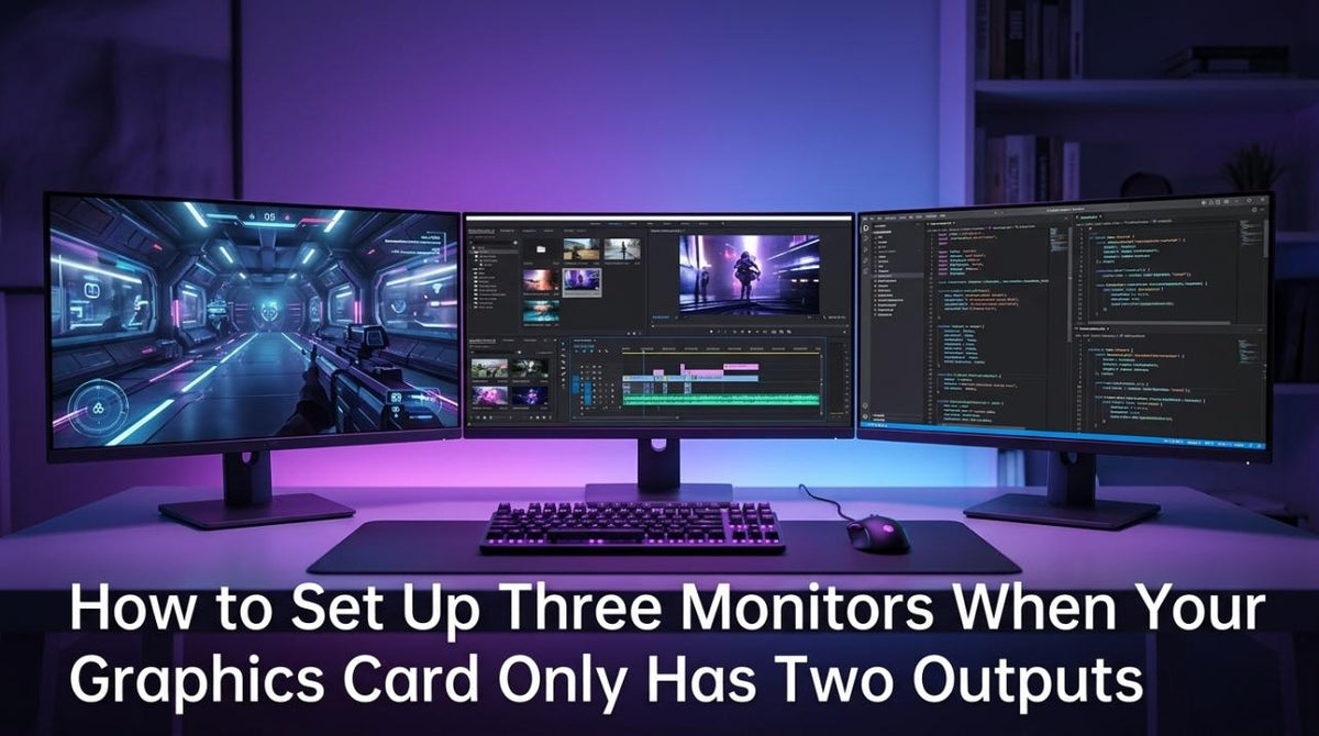 Set Up Three Monitors with a Two-Output Graphics Card