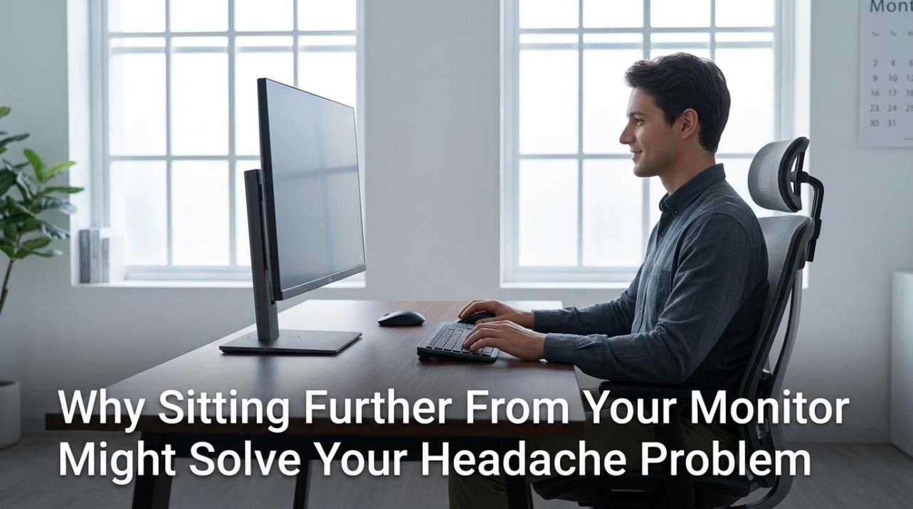 Why Sitting Further From Your Monitor Might Solve Your Headache Problem