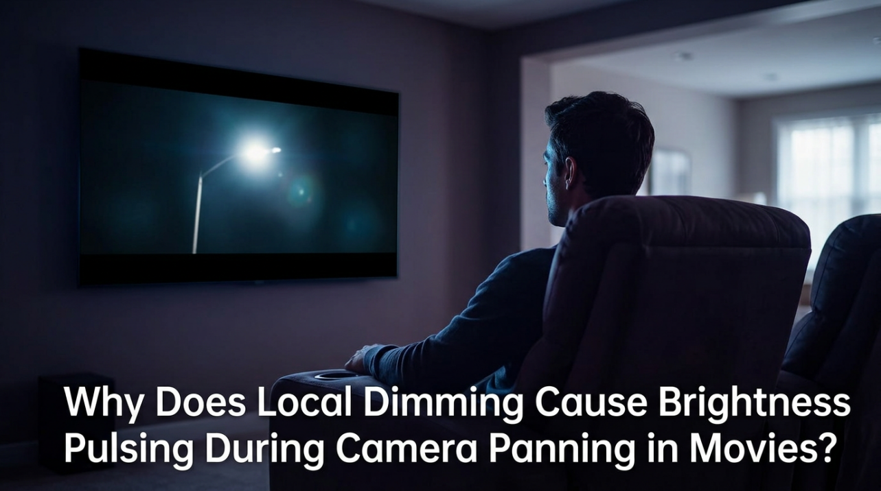 Why Does Local Dimming Cause Brightness Pulsing During Camera Panning in Movies?