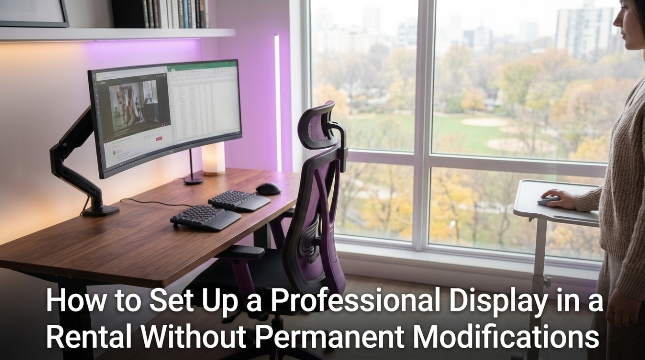How to Set Up a Professional Display in a Rental Without Permanent Modifications