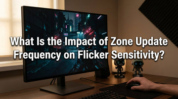 What Is the Impact of Zone Update Frequency on Flicker Sensitivity?