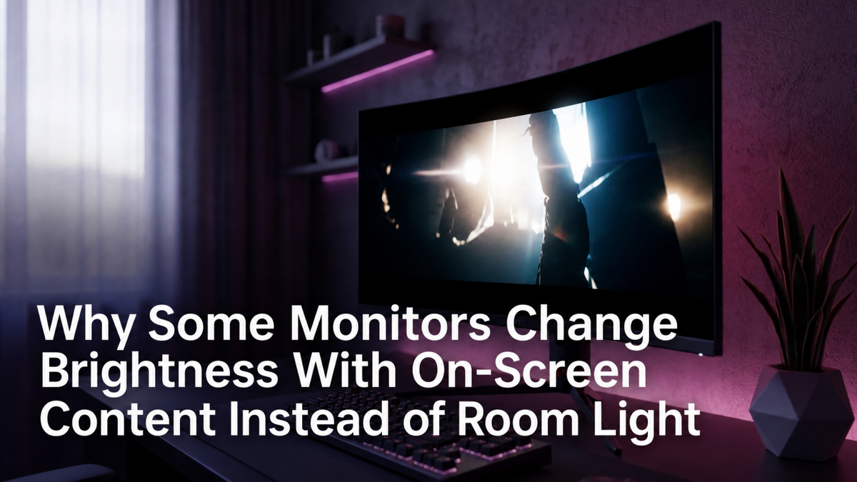 Why Some Monitors Change Brightness With On-Screen Content Instead of Room Light