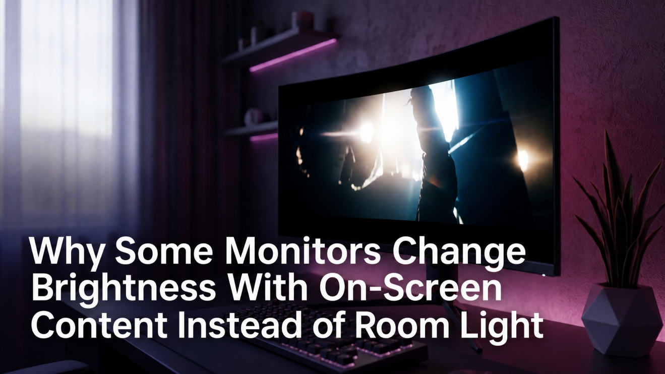 Why Some Monitors Change Brightness With On-Screen Content Instead of Room Light