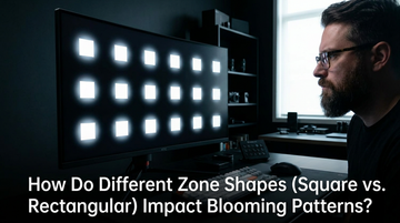 How Do Different Zone Shapes (Square vs. Rectangular) Impact Blooming Patterns?
