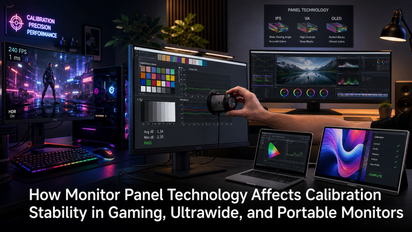 How Monitor Panel Technology Affects Calibration Stability in Gaming, Ultrawide, and Portable Monitors