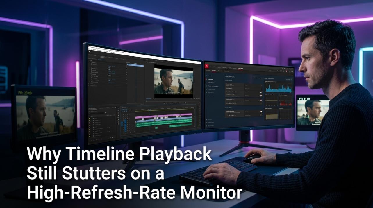 Why Timeline Playback Still Stutters on a High-Refresh-Rate Monitor