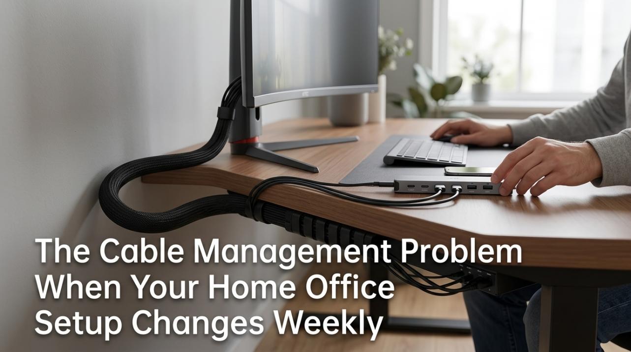 The Cable Management Problem When Your Home Office Setup Changes Weekly