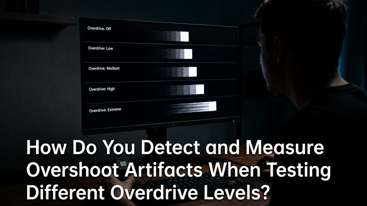 How Do You Detect and Measure Overshoot Artifacts When Testing Different Overdrive Levels?