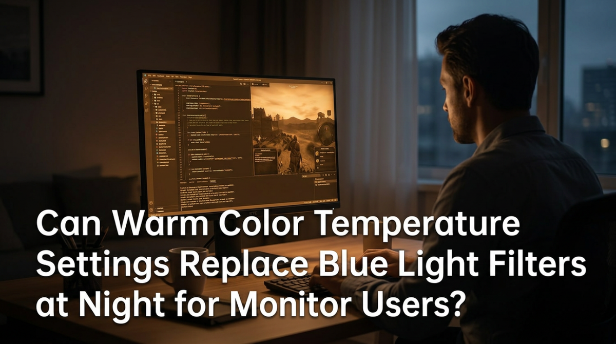 Can Warm Color Temperature Settings Replace Blue Light Filters at Night for Monitor Users?