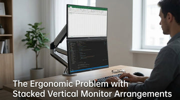 The Ergonomic Problem with Stacked Vertical Monitor Arrangements
