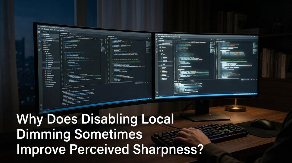 Why Does Disabling Local Dimming Sometimes Improve Perceived Sharpness?