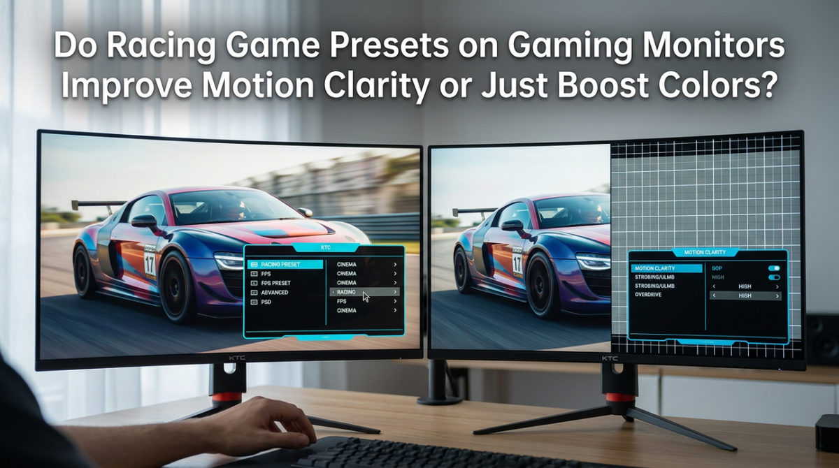 Do Racing Game Presets on Gaming Monitors Improve Motion Clarity or Just Boost Colors?