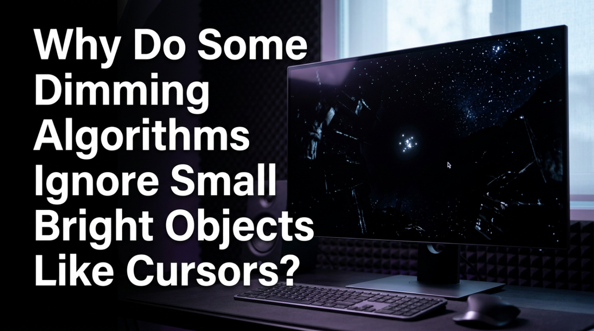 Why Do Some Dimming Algorithms Ignore Small Bright Objects Like Cursors?